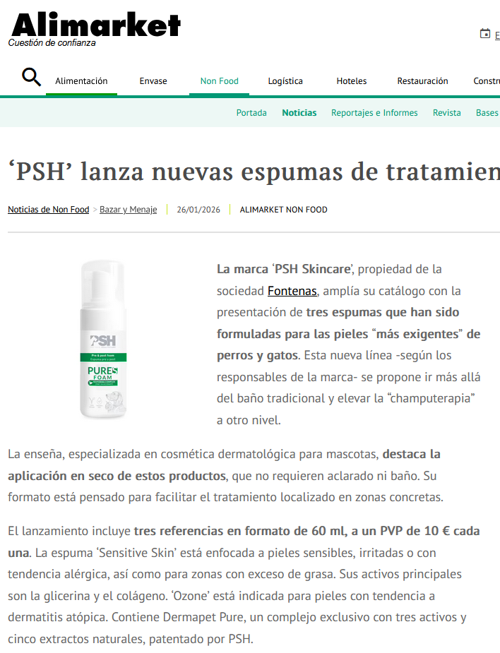 La enseña, especializada en cosmética dermatológica para mascotas, destaca la aplicación en seco de estos productos, que no requieren aclarado ni baño. Su formato está pensado para facilitar el tratamiento localizado en zonas concretas.
